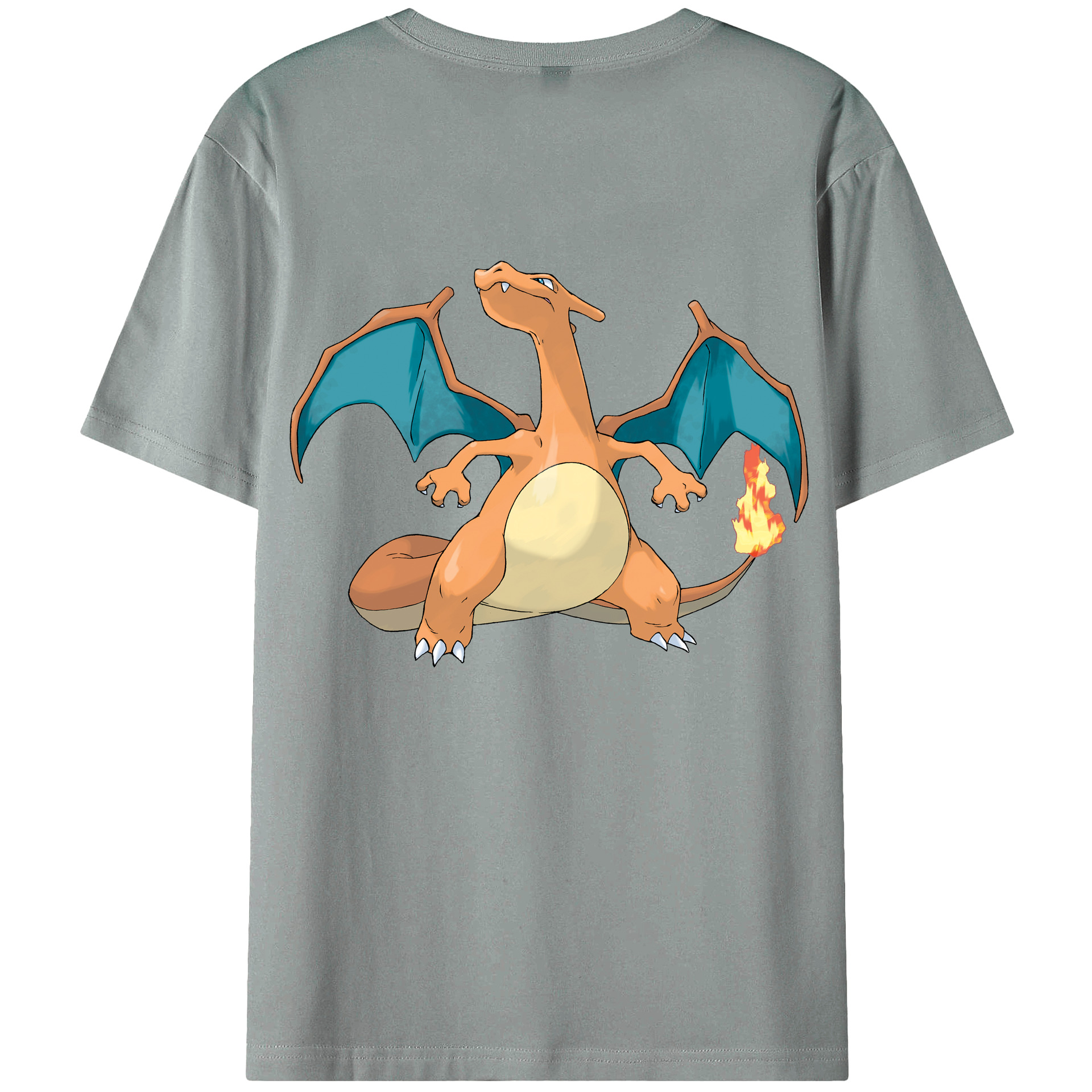 （画像用） ポケットモンスター Pokémon 綿100％ メンズ半袖Tシャツ（バックプリント） 通気性